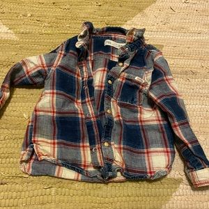 Blue/Red Flannel Toddler Shirt